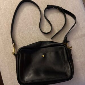 Madewell Black Leather Crossbody Bag